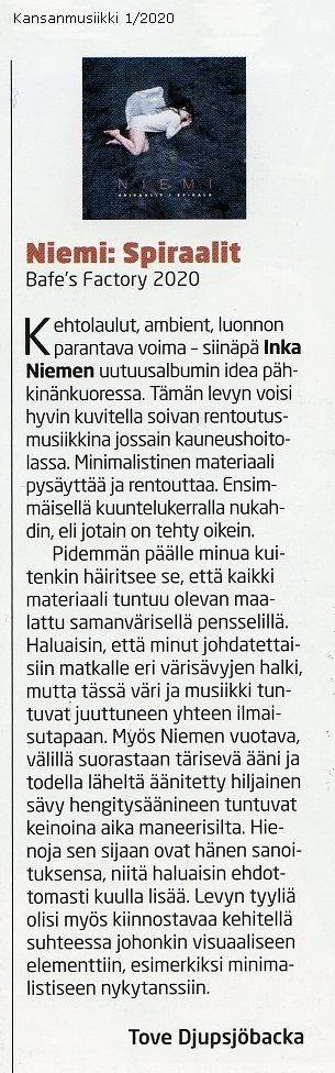 Kansanmusiikki (Finland), 1/2020