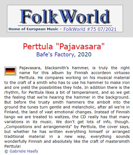 FolkWorld #75 11/2021 (Germany), 07/2021