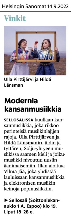 Helsingin Sanomat (Finland), 14.9.2022