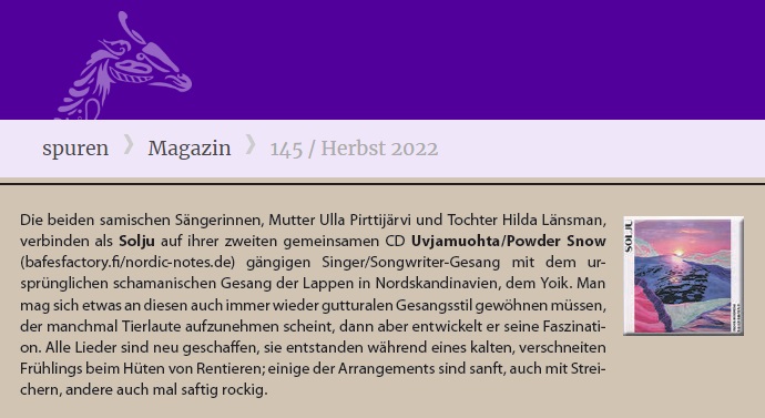 Spuren (Switzerland), 145 / Herbst 2022