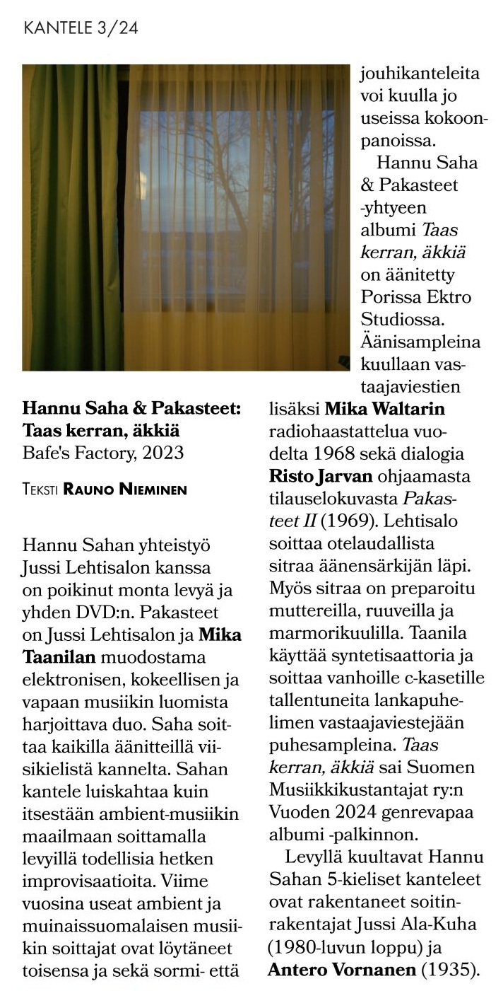 Kantele (Finland), 3/2024