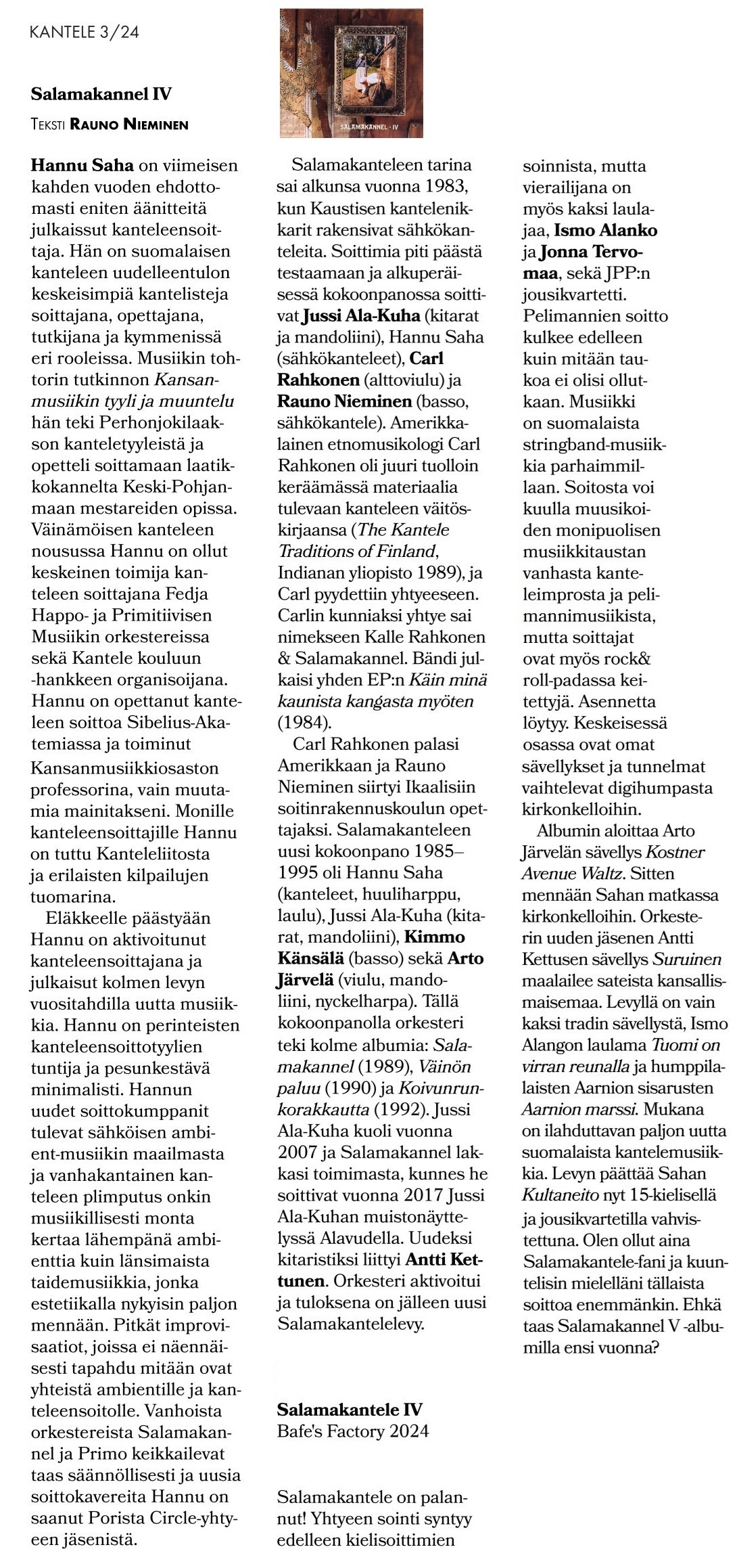 Kantele-lehti (Finland), 3/2024